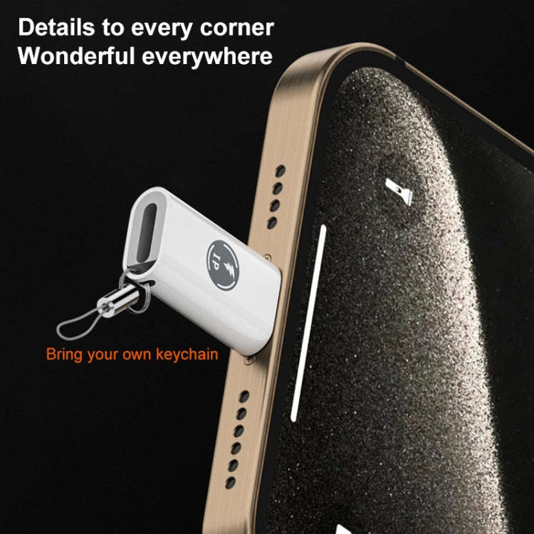 8 Pin Male to USB-C/Type-C Female ABS Charging Adapter, 8 Pin to Type-C