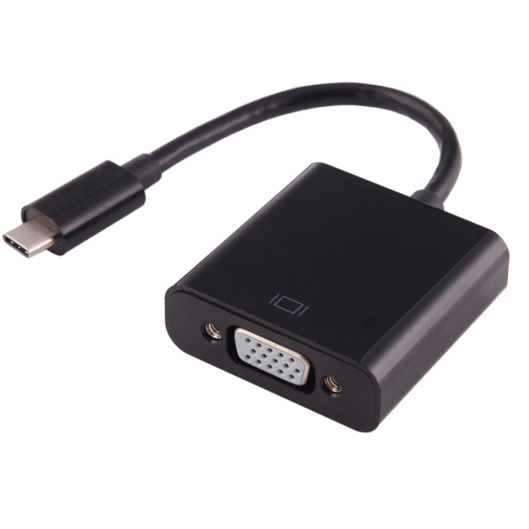 Câble adaptateur USB-C / Type-C 3.1 mâle vers VGA femelle pour MacBook 12 pouces, Chromebook Pixel 2015, tablette PC Nokia N1, longueur : environ 10 cm