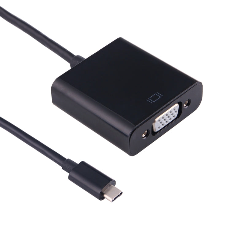 Câble adaptateur USB-C / Type-C 3.1 mâle vers VGA femelle pour MacBook 12 pouces, Chromebook Pixel 2015, tablette PC Nokia N1, longueur : environ 10 cm