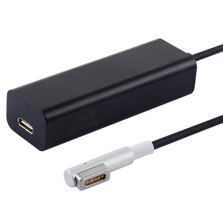 AnyWatt 85W USB-C / Type-C Female to 5 Pin MagSafe 1 Male L Head Series Charge Adapter Converter for MacBook, 85W Black