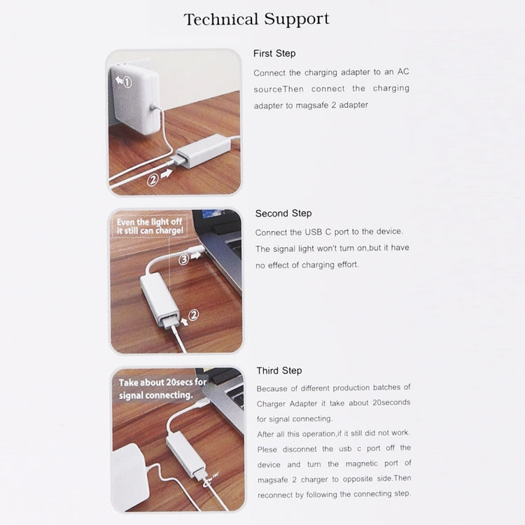 Adaptateur de charge magnétique MagSafe 2 5 broches femelle vers USB-C/Type-C mâle pour MacBook Pro, tête en T femelle