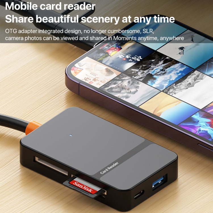 ADS-315 8 in 1 Type-C+8 Pin Multi-function Card Reader, ADS-315