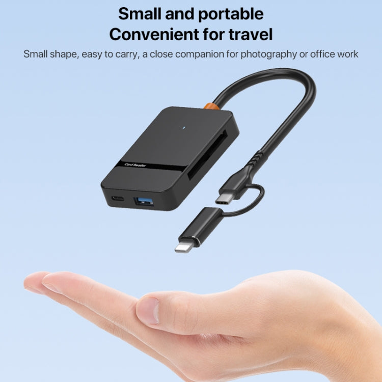 ADS-315 8 in 1 Type-C+8 Pin Multi-function Card Reader, ADS-315