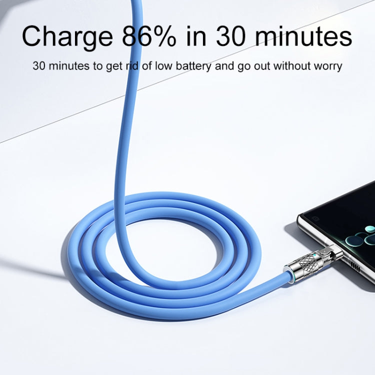 Mech Series 6A 120W USB to 8 Pin 180-degree Metal Plug Fast Charging Cable, Length: 1.2m, 1.2m 8 Pin, 1.2m 180-degree 8 Pin