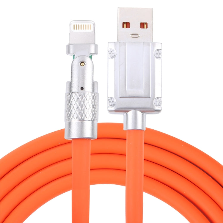 Mech Series 6A 120W USB to 8 Pin 180-degree Metal Plug Fast Charging Cable, Length: 1.8m, 1.8m 8 Pin, 1.8m 180-degree 8 Pin