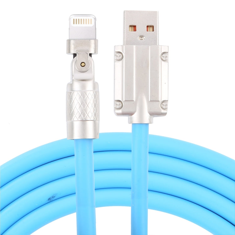 Mech Series 6A 120W USB to 8 Pin 180-degree Metal Plug Fast Charging Cable, Length: 1.8m, 1.8m 8 Pin, 1.8m 180-degree 8 Pin