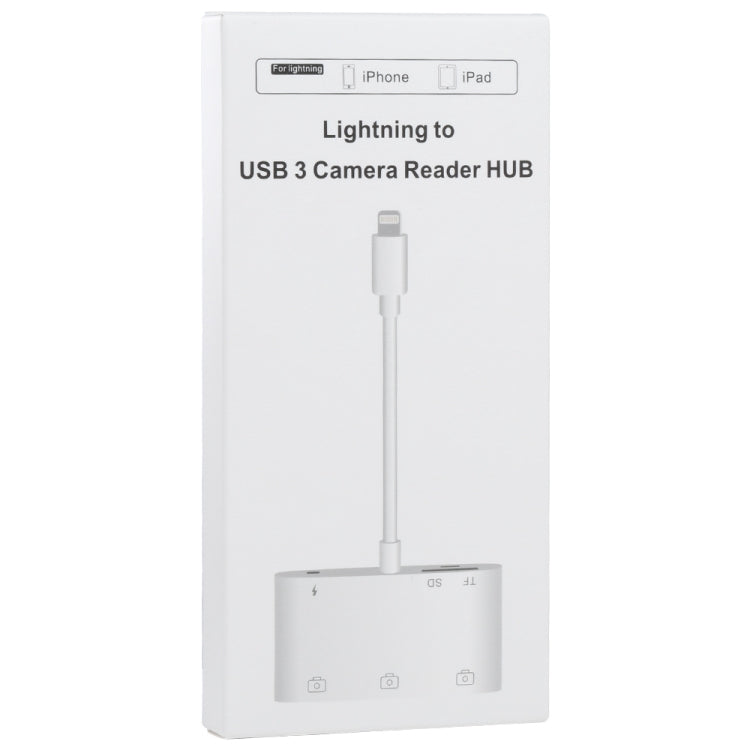 6 in 1 8 Pin Male to 3 USB + TF / SD Card Slot + 8 Pin Power Female Adapter, 6 in 1