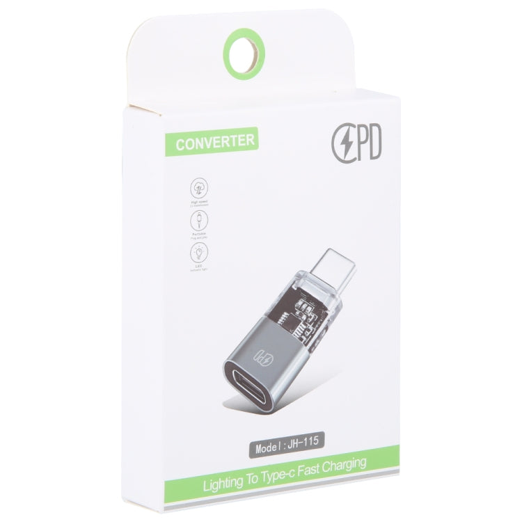 JH-115 USB-C/Type-C Male to 8 Pin Female PD Charging Adapter, JH-115 Type-C to 8 Pin