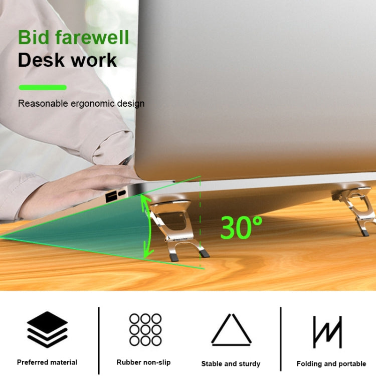 SD-001 2 PCS Desktop Foldable Mini Holder, Specification: Aluminum Alloy