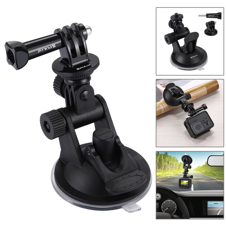 PULUZ 53 in 1 Accessories Total Ultimate Combo Kits (Chest Strap + Suction Cup Mount + 3-Way Pivot Arms + J-Hook Buckle + Wrist Strap + Helmet Strap + Extendable Monopod + Surface Mounts + Tripod Adapters + Storage Bag + Handlebar Mount) for GoPro, Ins...