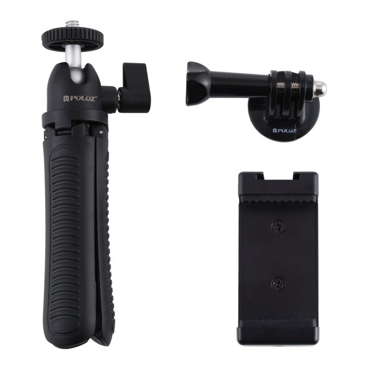 PULUZ Selfie Sticks Tripod Mount + Phone Clamp with Tripod Adapter & Long Screw