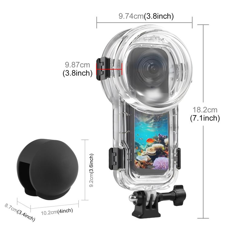 Insta360 X5 Waterproof Diving Case 60m – PULUZ