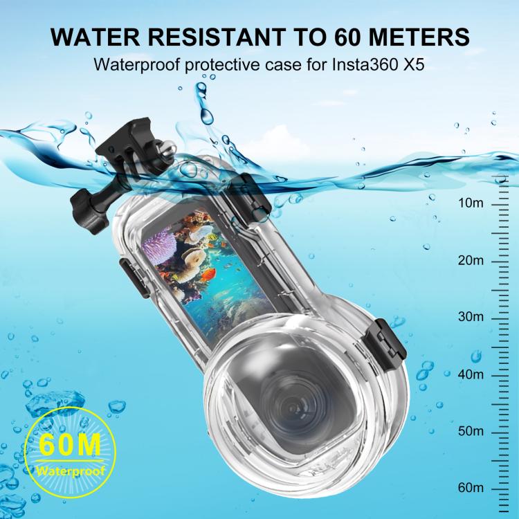 Insta360 X5 Waterproof Diving Case 60m – PULUZ