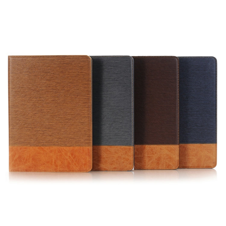 Étui à rabat horizontal en cuir à texture croisée avec support, emplacements pour cartes et portefeuille pour iPad Pro 9,7 pouces.