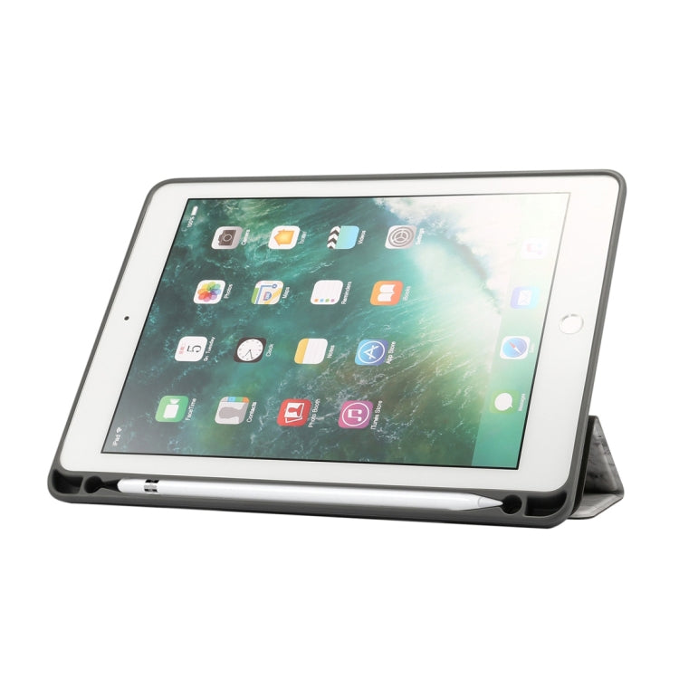 Marble Texture Pattern Horizontal Flip Case for iPad 9.7 (2018) , with Three-folding Holder & Pen Slots