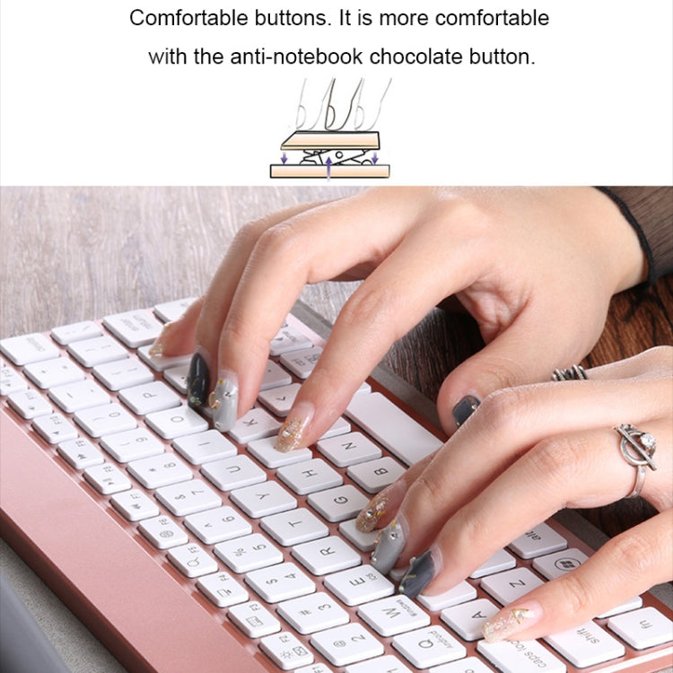 508A Detachable Bluetooth Keyboard + Horizontal Flip Leather Tablet Case with Holder & Colorful Backlight for iPad Pro 9.7 inch, iPad Air, iPad Air 2, iPad 9.7 inch (2017), iPad 9.7 inch (2018), 508A Champagne Gold, 508A Blue