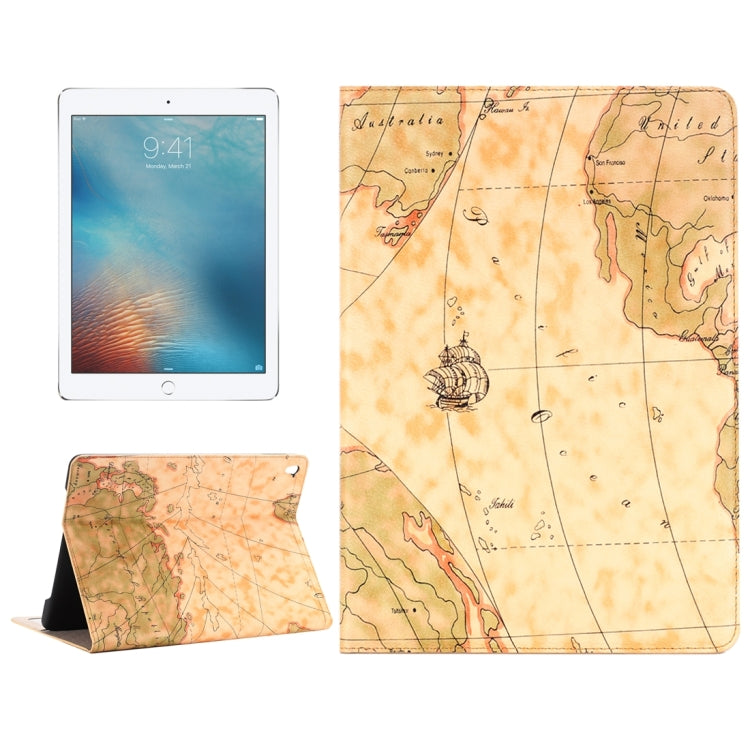 Map Pattern Horizontal Flip Leather Case with Holder & Card Slots & Wallet for iPad Pro 9.7 inch, Random Pattern Delivery, PRI2001A, PRI2001B, PRI2001C