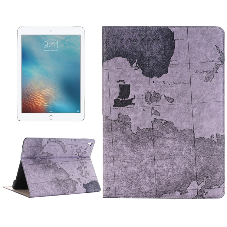 Map Pattern Horizontal Flip Leather Case with Holder & Card Slots & Wallet for iPad Pro 9.7 inch, Random Pattern Delivery, PRI2001A, PRI2001B, PRI2001C