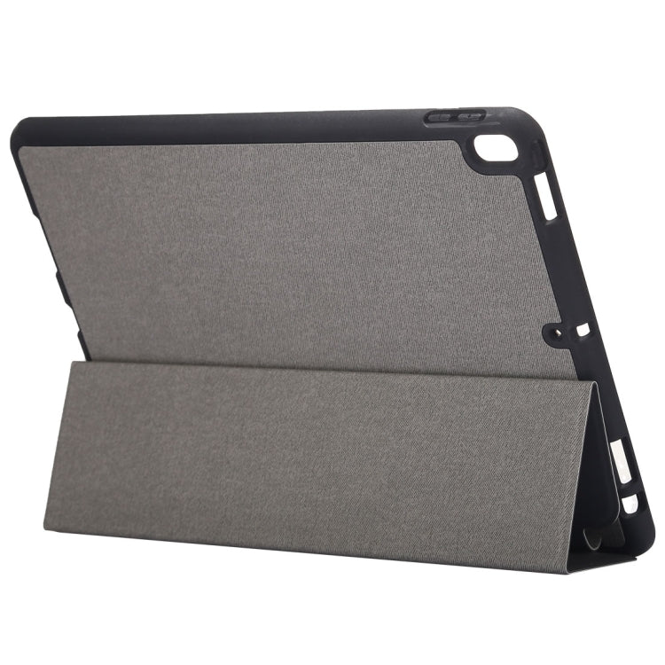 Cloth Texture Pattern Case for iPad 9.7 (2018) & iPad 9.7 inch (2017), with Three-folding Holder & Pen Slots, For iPad 9.7 (2018) & iPad 9.7 (2017), For  iPad 9.7 (2018) & iPad 9.7, For iPad 9.7 (2018) & iPad 9.7, For iPad 9.7 (2018) & iPad 9.7(2017)