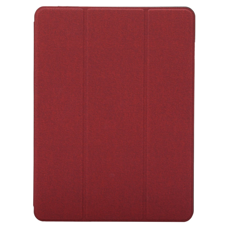 Cloth Texture Pattern Case for iPad 9.7 (2018) & iPad 9.7 inch (2017), with Three-folding Holder & Pen Slots, For iPad 9.7 (2018) & iPad 9.7, For iPad 9.7 (2018) & iPad 9.7(2017), For iPad 9.7 (2018) & iPad 9.7 (2017), For  iPad 9.7 (2018) & iPad 9.7