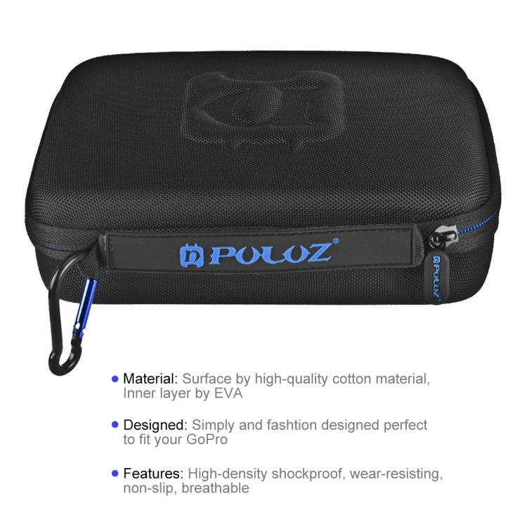 PULUZ Waterproof Carrying and Travel Case for for GoPro, Insta360, DJI and Other Action Cameras Accessories, Medium Size: 23cm x 17cm x 7cm, US Stock Black, UK Stock Black, For GoPro, Size: 23cm x 17cm x 7cm