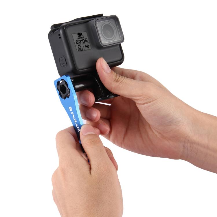 PULUZ CNC Aluminum Alloy Tighten Screw Cap Wrench Tool for GoPro Hero11 Black / HERO10 Black / HERO9 Black / HERO8 Black / HERO7 /6 /5 /5 Session /4 Session /4 /3+ /3 /2 /1, Xiaoyi and Other Action Cameras, Wrench (Aluminum Material) Blue��������������...