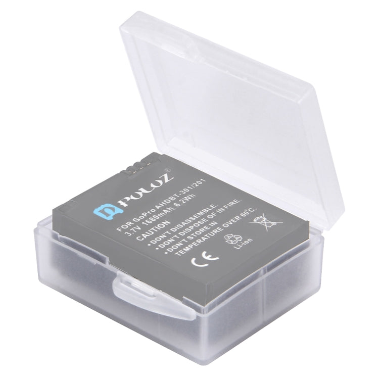 PULUZ Hard Plastic Transparent Battery Storage Box (for GoPro HERO4 Battery), AHDBT-301/201, AHDBT-401