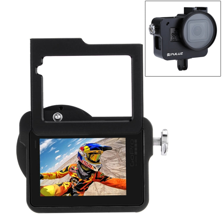PULUZ Housing Shell CNC Aluminum Alloy Protective Cage with Insurance Frame & 52mm UV Lens for GoPro HERO(2018) /7 Black /6 /5, For HERO6 /5 Pull Frame US Stock, For HERO6 /5 Pull Frame AE Stock, For HERO6 /5 Pull Frame UK Stock, For HERO6 /5 Pull Fram...