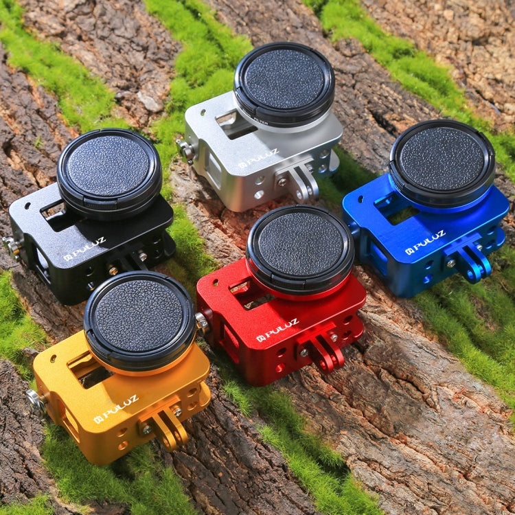 PULUZ Housing Shell CNC Aluminum Alloy Protective Cage with Insurance Frame & 52mm UV Lens for GoPro HERO(2018) /7 Black /6 /5, For HERO6 /5 Pull Frame US Stock, For HERO6 /5 Pull Frame AE Stock, For HERO6 /5 Pull Frame UK Stock, For HERO6 /5 Pull Fram...