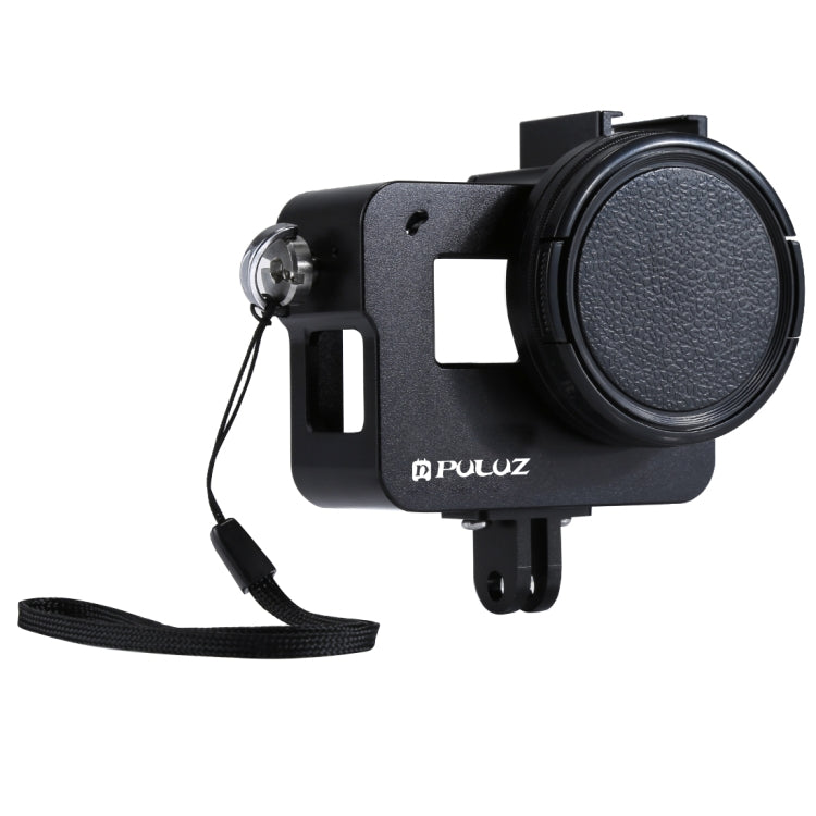 PULUZ Housing Shell CNC Aluminum Alloy Protective Cage with Insurance Frame & 52mm UV Lens for GoPro HERO(2018) /7 Black /6 /5, For HERO6 /5 Pull Frame US Stock, For HERO6 /5 Pull Frame AE Stock, For HERO6 /5 Pull Frame UK Stock, For HERO6 /5 Pull Fram...