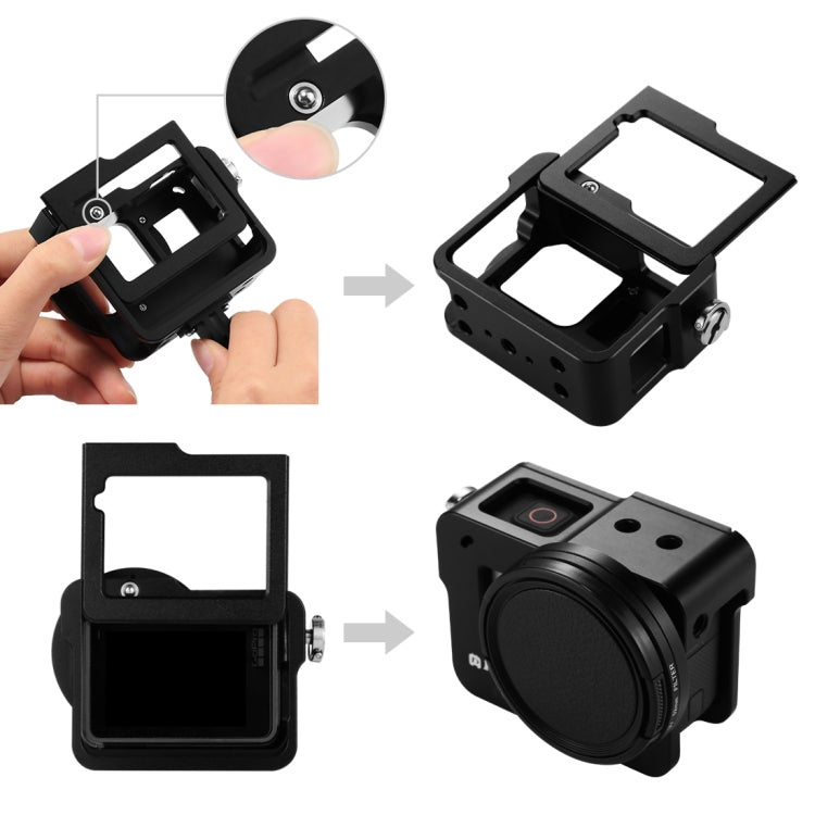 PULUZ Housing Shell CNC Aluminum Alloy Protective Cage with Insurance Frame & 52mm UV Lens for GoPro HERO(2018) /7 Black /6 /5, For HERO6 /5 Pull Frame US Stock, For HERO6 /5 Pull Frame AE Stock, For HERO6 /5 Pull Frame UK Stock, For HERO6 /5 Pull Fram...
