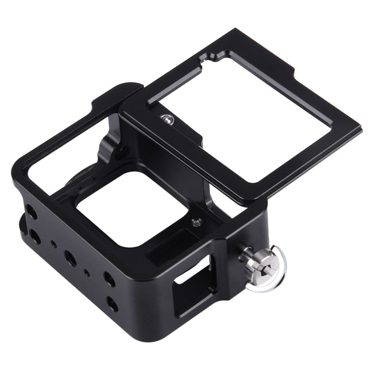 PULUZ Housing Shell CNC Aluminum Alloy Protective Cage with Insurance Frame & 52mm UV Lens for GoPro HERO(2018) /7 Black /6 /5, For HERO6 /5 Pull Frame US Stock, For HERO6 /5 Pull Frame AE Stock, For HERO6 /5 Pull Frame UK Stock, For HERO6 /5 Pull Fram...