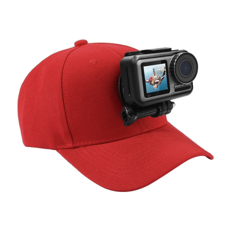 PULUZ Baseball Hat with J-Hook Buckle Mount & Screw for GoPro, DJI OSMO Action and Other Action Cameras, Baseball Hat Black Color, Baseball Hat Red Color, Baseball Hat Dark Blue Color, Baseball Hat Black (US Stock), Baseball Hat Red (US Stock)���������...