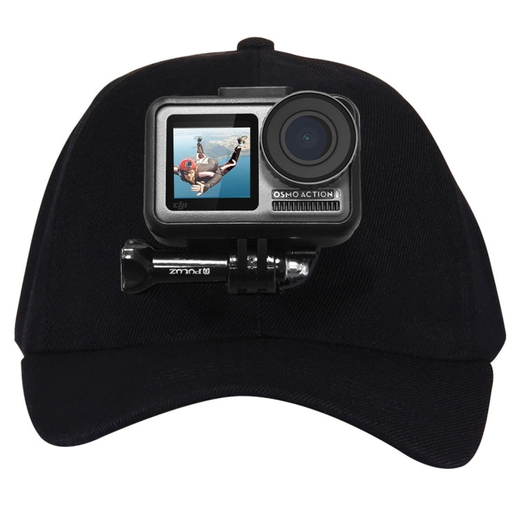 PULUZ Baseball Hat with J-Hook Buckle Mount & Screw for GoPro, DJI OSMO Action and Other Action Cameras, Baseball Hat Black Color, Baseball Hat Red Color, Baseball Hat Dark Blue Color, Baseball Hat Black (US Stock), Baseball Hat Red (US Stock)���������...