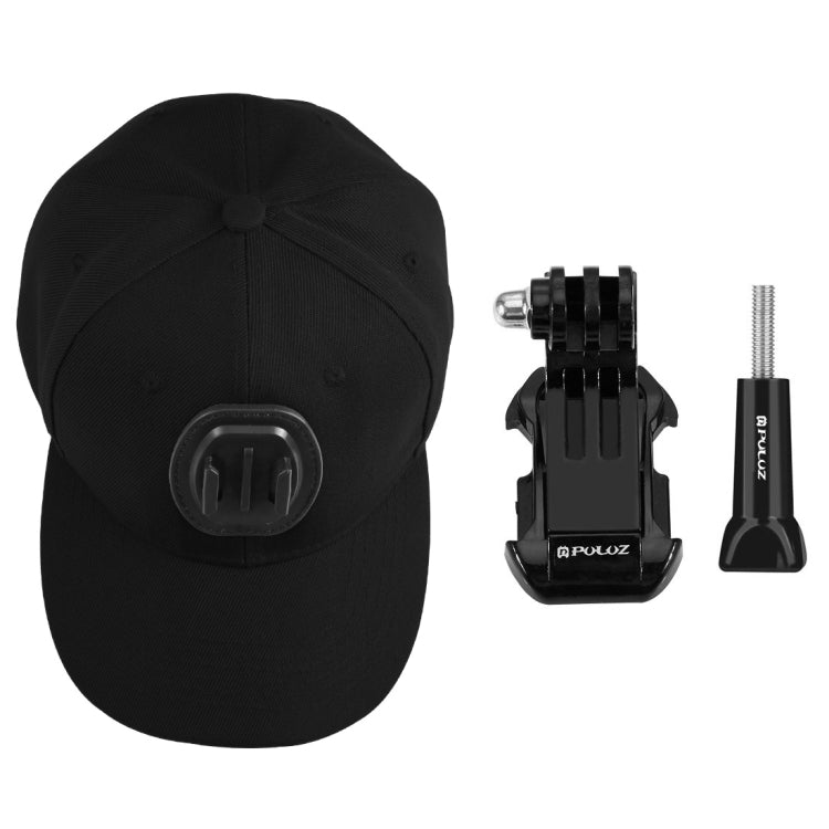 PULUZ Baseball Hat with J-Hook Buckle Mount & Screw for GoPro, DJI OSMO Action and Other Action Cameras, Baseball Hat Black Color, Baseball Hat Red Color, Baseball Hat Dark Blue Color, Baseball Hat Black (US Stock), Baseball Hat Red (US Stock)���������...