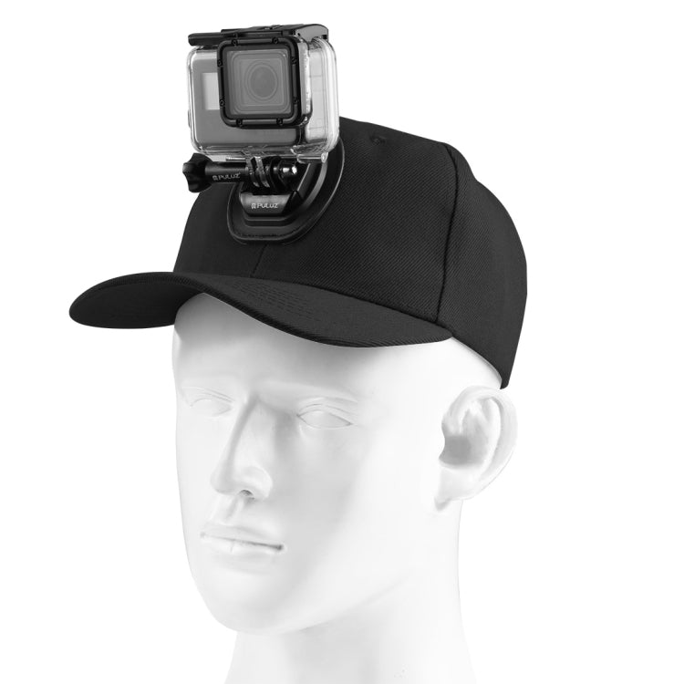 PULUZ Baseball Hat with J-Hook Buckle Mount & Screw for GoPro, DJI OSMO Action and Other Action Cameras, Baseball Hat Black Color, Baseball Hat Red Color, Baseball Hat Dark Blue Color, Baseball Hat Black (US Stock), Baseball Hat Red (US Stock)���������...