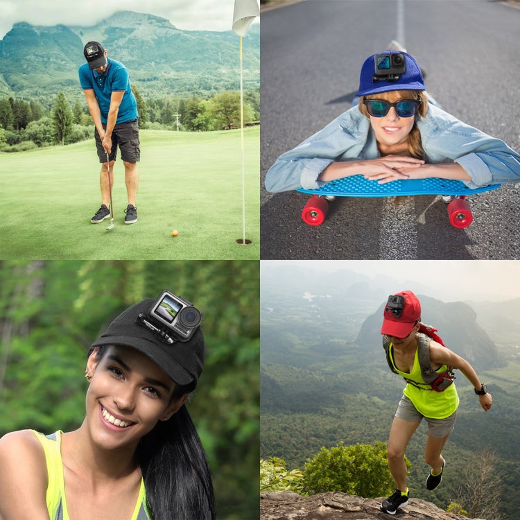 PULUZ Baseball Hat with J-Hook Buckle Mount & Screw for GoPro, DJI OSMO Action and Other Action Cameras, Baseball Hat Black Color, Baseball Hat Red Color, Baseball Hat Dark Blue Color, Baseball Hat Black (US Stock), Baseball Hat Red (US Stock)���������...