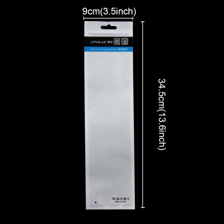 10 PCS PULUZ 34.5cm x 9cm Hang Hole Clear Front White Pearl Jewelry Zip Lock Packaging Bag(Size: S, Lengthened type), Size: S, Lengthened type