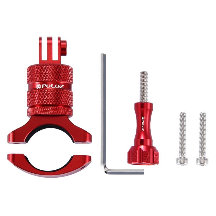 PULUZ 360 Degree Rotation Bike Aluminum Handlebar Adapter Mount with Screw for GoPro, Insta360, DJI and Other Action Cameras, AE Stock (Blue), US Stock (Red), China Stock (Red), US Stock (Blue), China Stock (Blue), US Stock (Black), China Stock (Black)...