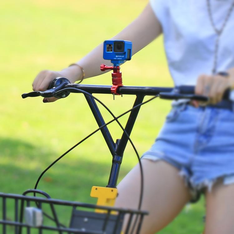 PULUZ 360 Degree Rotation Bike Aluminum Handlebar Adapter Mount with Screw for GoPro, Insta360, DJI and Other Action Cameras, AE Stock (Blue), US Stock (Red), China Stock (Red), US Stock (Blue), China Stock (Blue), US Stock (Black), China Stock (Black)...