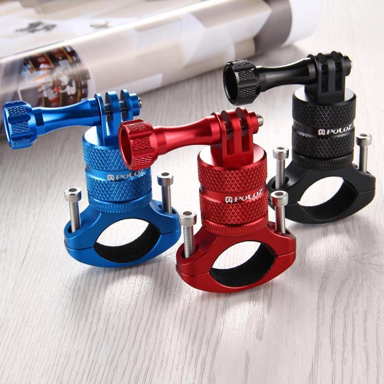 PULUZ 360 Degree Rotation Bike Aluminum Handlebar Adapter Mount with Screw for GoPro, Insta360, DJI and Other Action Cameras, AE Stock (Blue), US Stock (Red), China Stock (Red), US Stock (Blue), China Stock (Blue), US Stock (Black), China Stock (Black)...