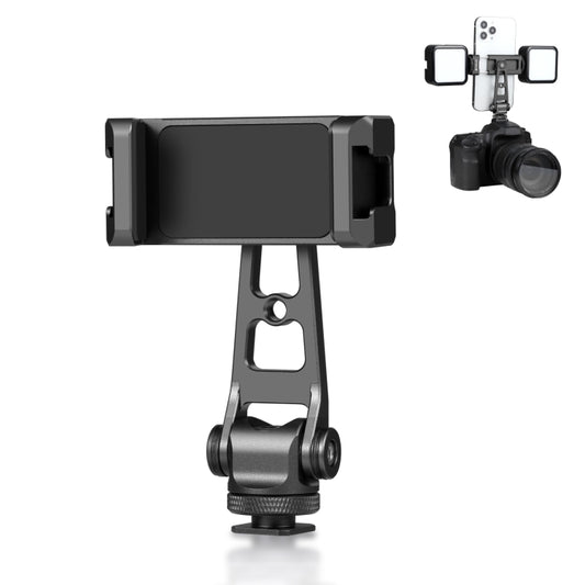 PULUZ Z-axis 360 rotation aluminum alloy phone clamp holder with cold shoe mount for desktop