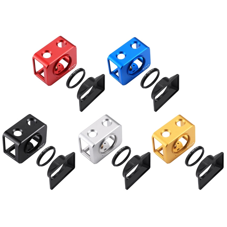 PULUZ for Sony RX0 Aluminum Alloy Protective Cage + 37mm UV Filter Lens + Lens Sunshade with Screws and Screwdrivers, Cage Black, Cage Gold, Cage Blue, Cage Red, Cage Silver, Cage Black(US)
