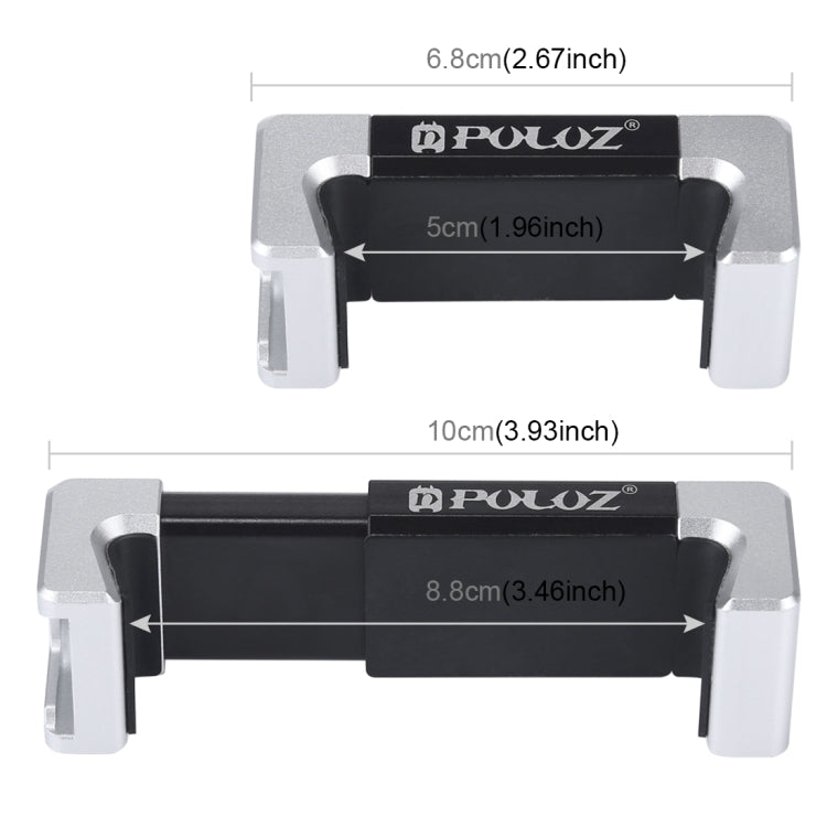 PULUZ Universal Phone Aluminum Alloy Clamp Holder Bracket with Cold Shoe For iPhone, Galaxy, Huawei, Xiaomi, Sony, HTC, Google and other Smartphones