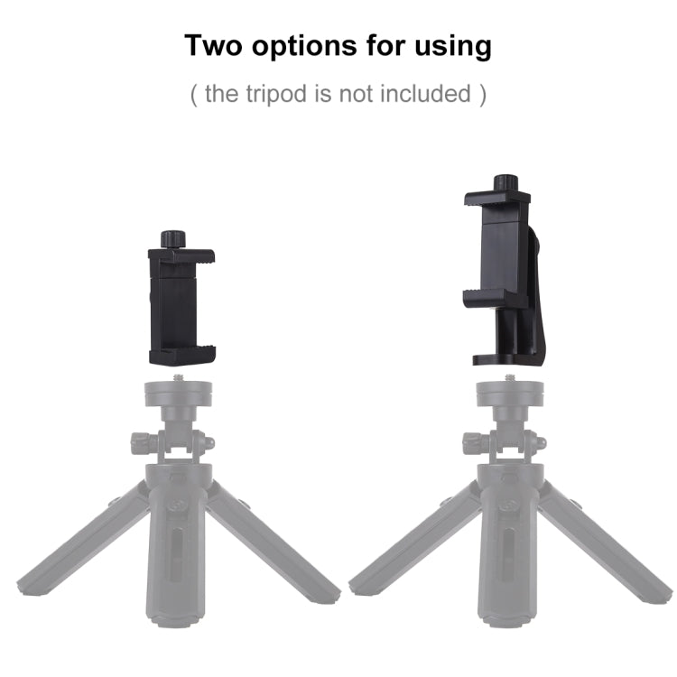 PULUZ 360 Degree Rotating Universal Horizontal Vertical Shooting Phone Clamp Holder Bracket for iPhone, Galaxy, Huawei, Xiaomi, Sony, HTC, Google and other Smartphones
