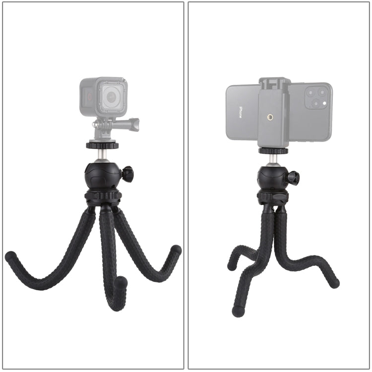 PULUZ Mini Octopus Flexible Tripod Holder with Ball Head for SLR Cameras, GoPro, Cellphone, Size: 25cmx4.5cm, 25cm Tripod(US), 25cm Tripod