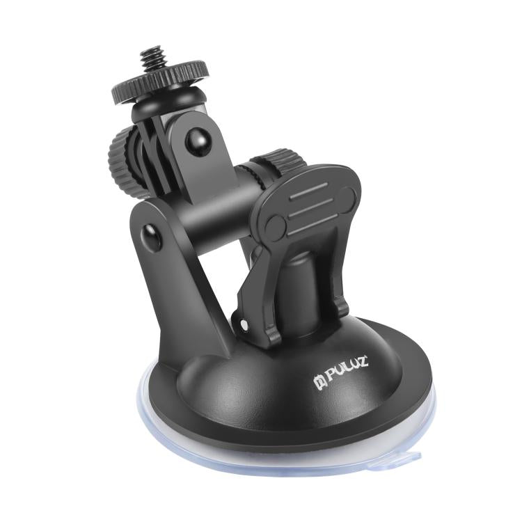 PULUZ Car Suction Cup Mount with Screw & Tripod Mount Adapter & Storage Bag for GoPro, Insta360, DJI and Other Action Cameras, Sucker Mount