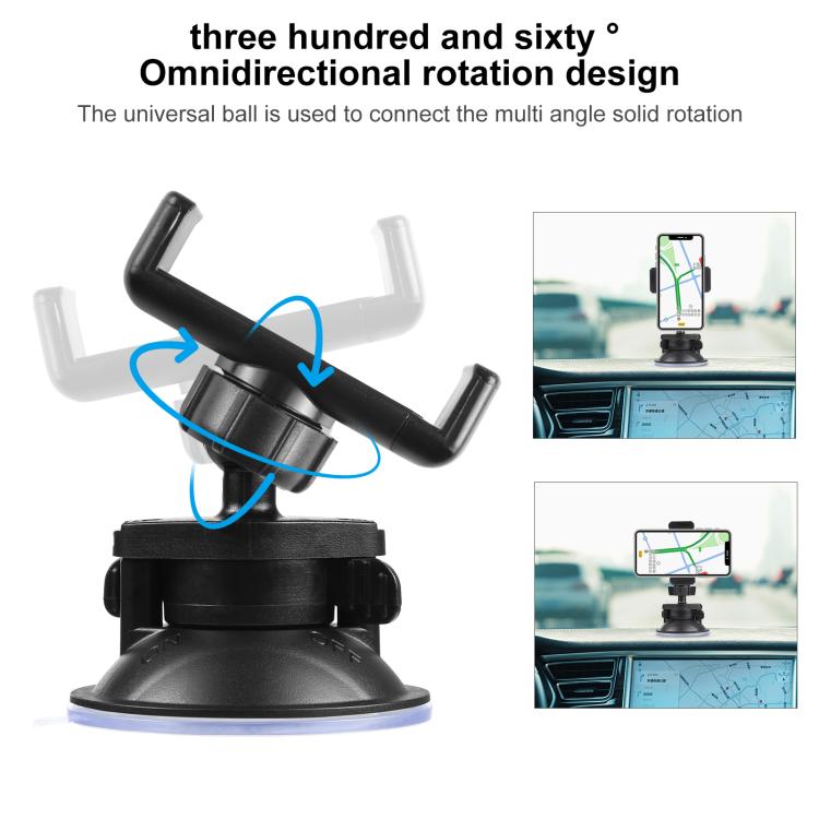 PULUZ 360 Degree Rotating Suction Cup Clamp Holder Bracket For iPhone, Galaxy, Huawei, Xiaomi, Sony, HTC, Google and other Smartphones