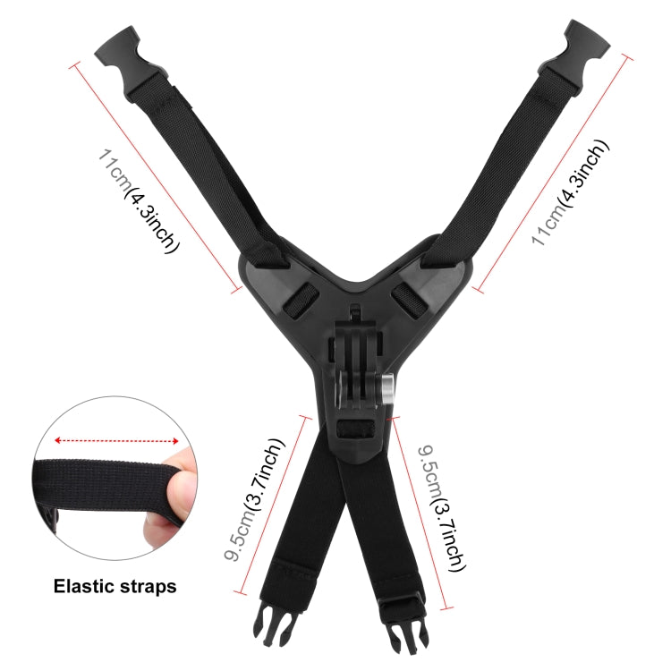 PULUZ Motorcycle Helmet Chin Strap Mount for GoPro & DJI