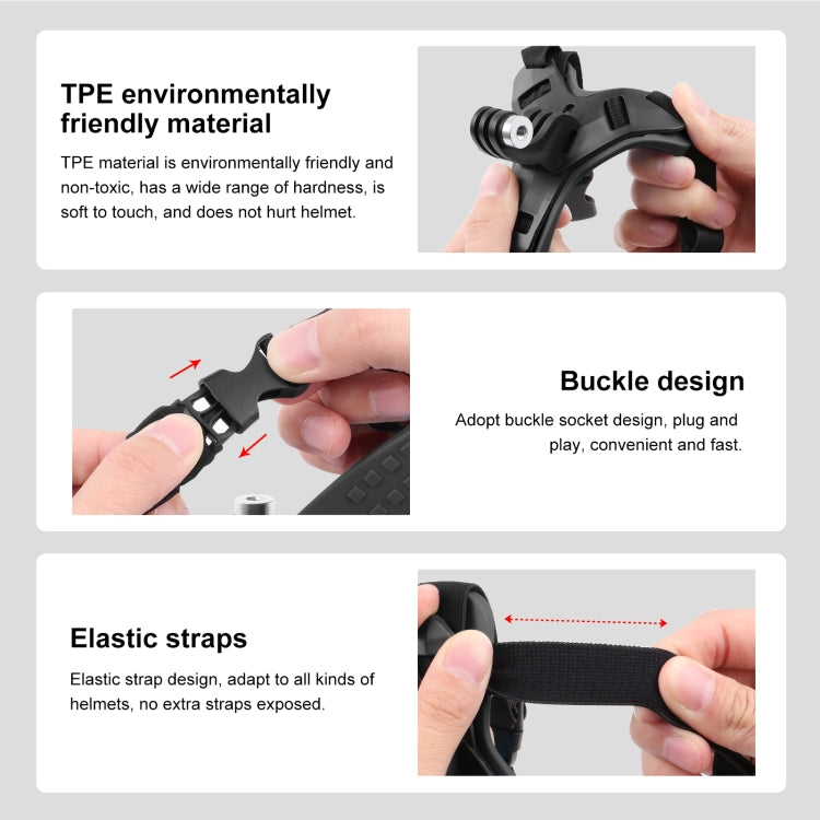 PULUZ Motorcycle Helmet Chin Strap Mount for GoPro & DJI